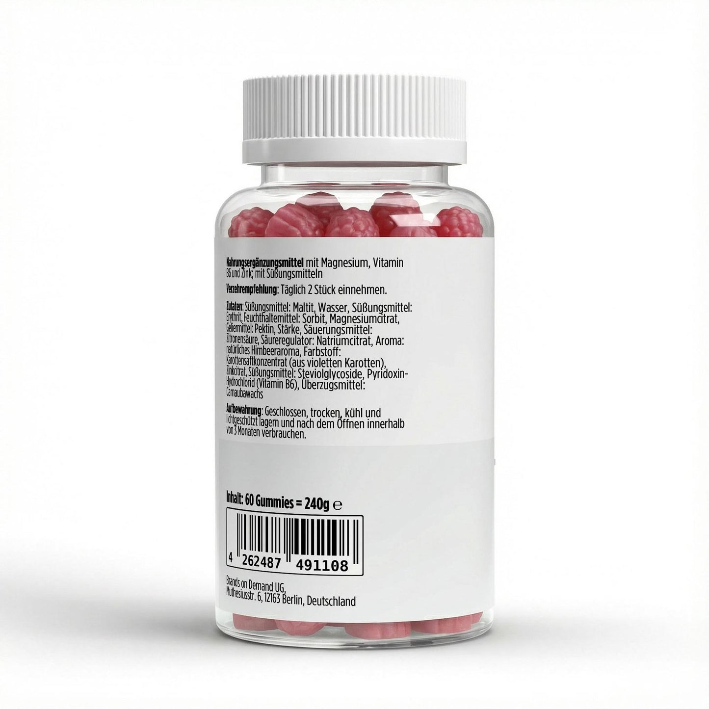 Magnésium+ Zinc + B6 - 60 gummies