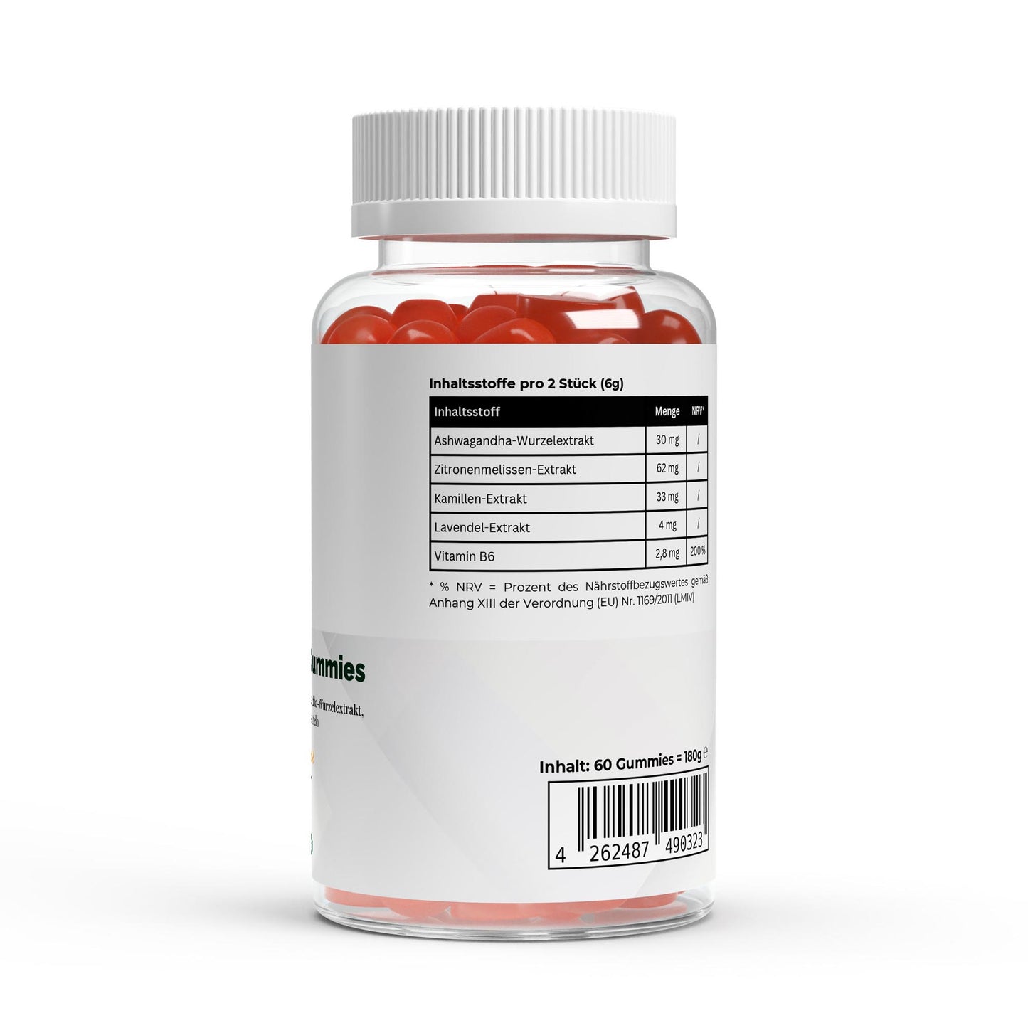 Ashwagandha Gummies + Vitamine B6 - 60 gummies- Saveur Mangue