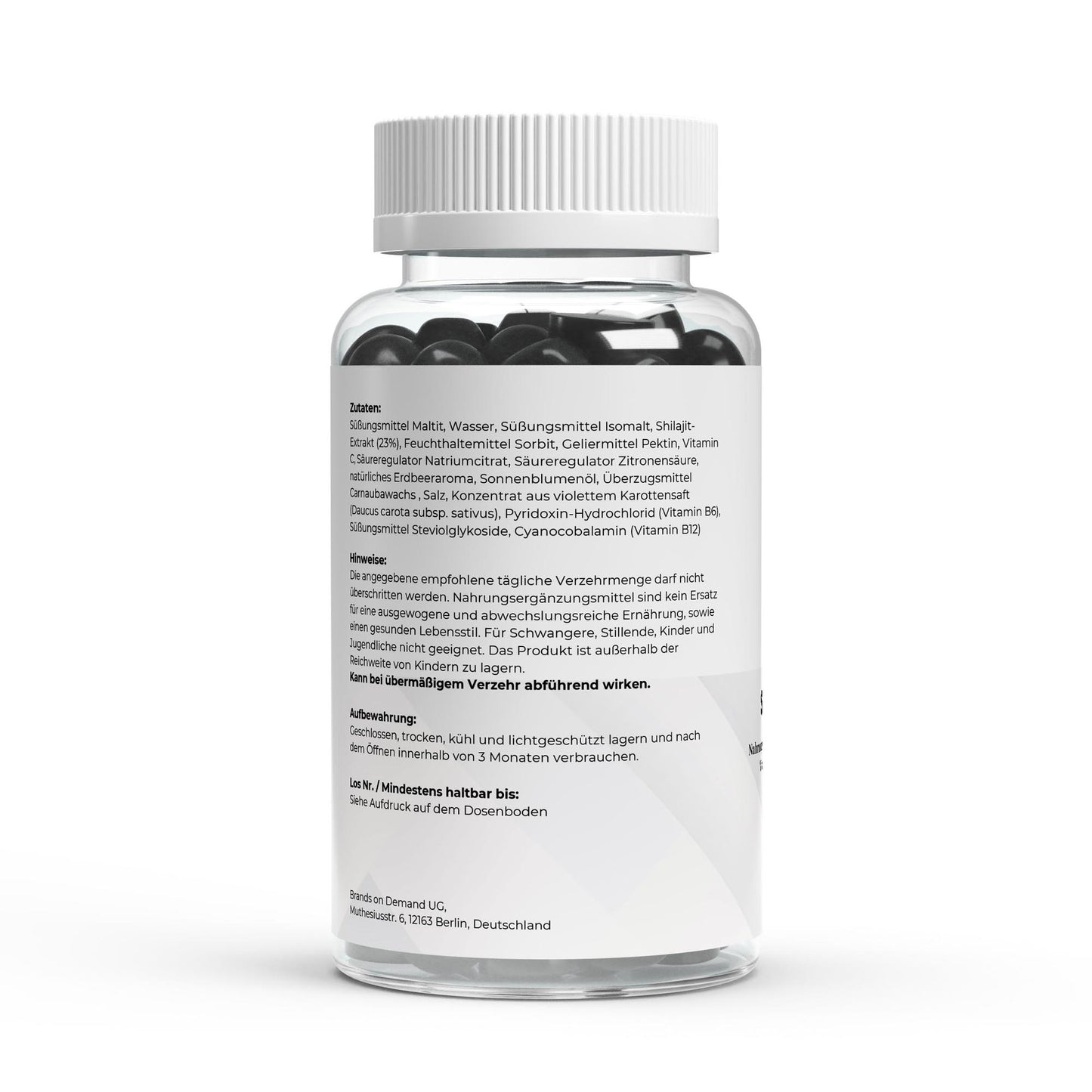 Boostella - Gummies Shilajit + Vitamines C, B6, B12 - 60 gummies- Saveur Fraise