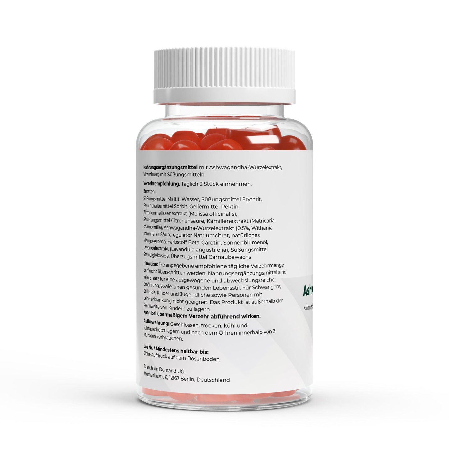 Ashwagandha Gummies + Vitamine B6 - 60 gummies- Saveur Mangue